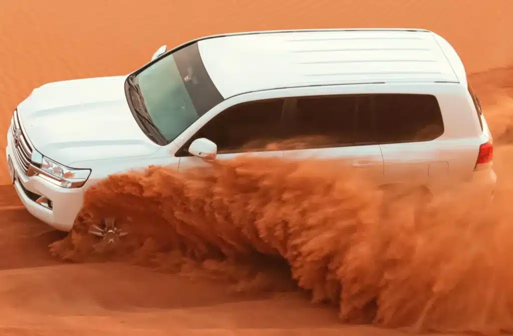 Desert Safari Safari Dubai. Doing Dune bashing in Land Cruiser