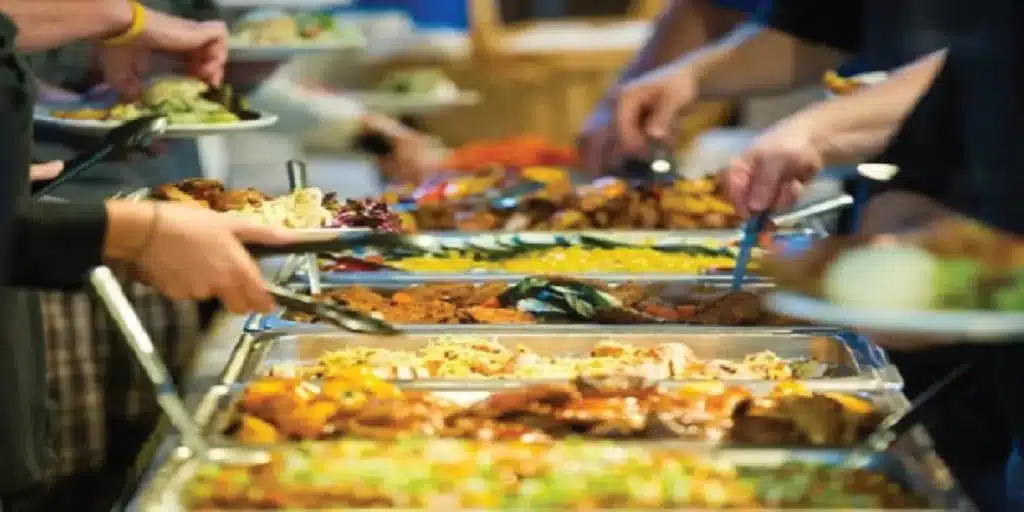 Guest Enjoying BBQ Buffet Dinner in Desert Safari without dune bashing
