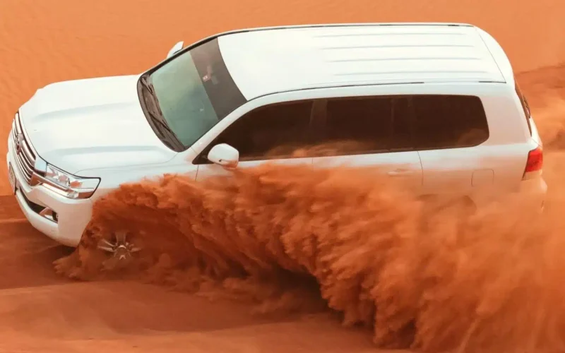 Desert Safari Safari Dubai. Doing Dune bashing in Land Cruiser